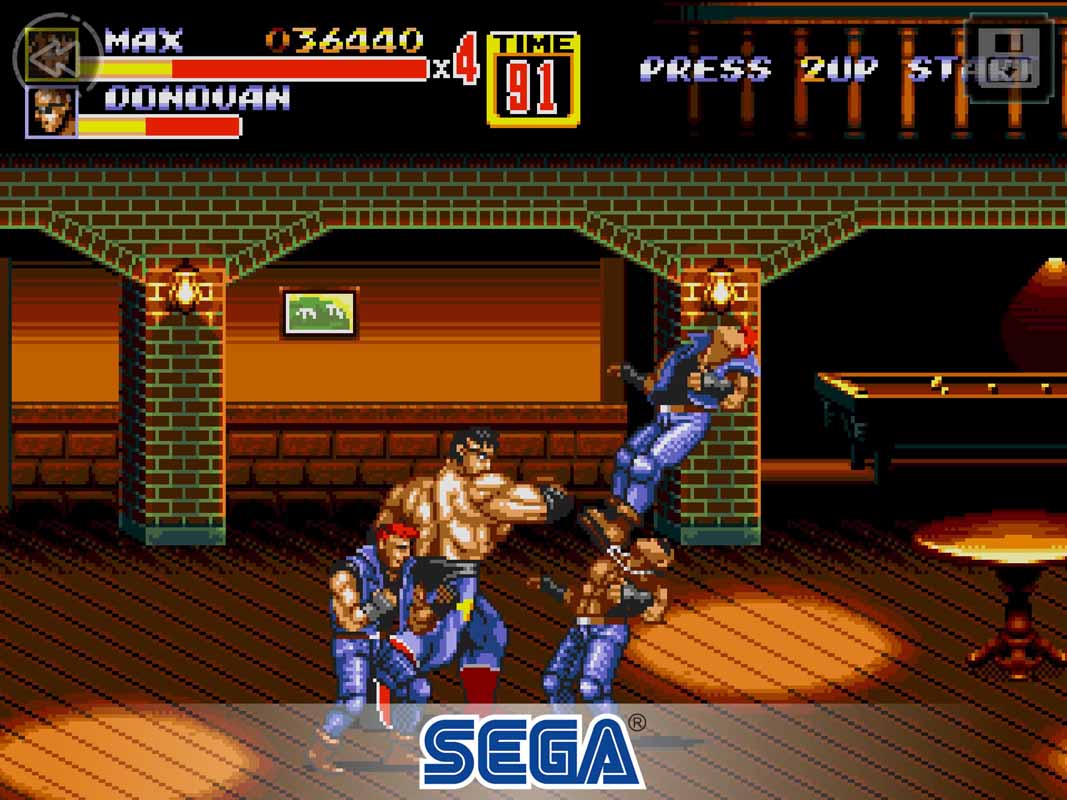 Streets of Rage 2 bisa dimainkan di SEGA Genesis Mini